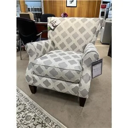 Contemporary Upholstered Chair with Rolled Arms